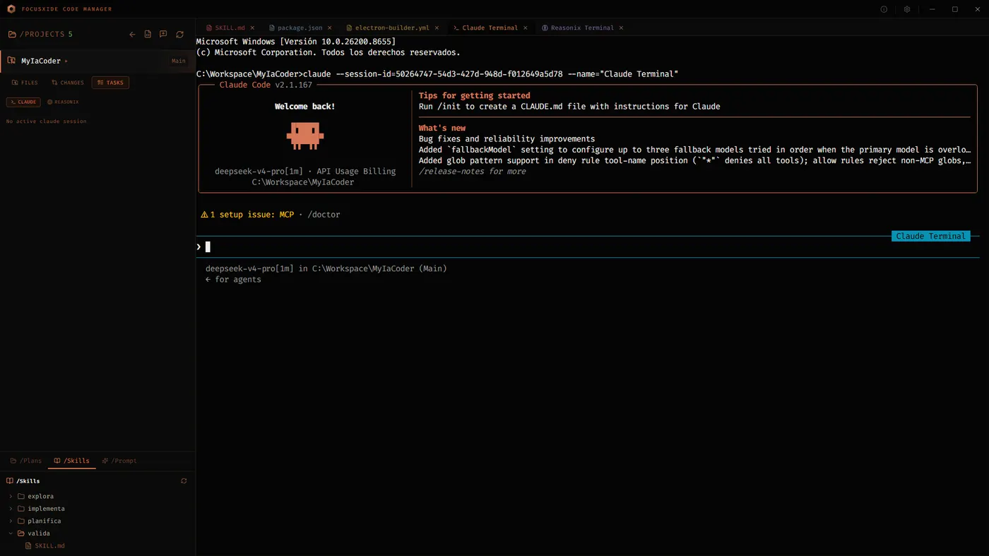 Built-in code editor with Monaco and syntax highlighting